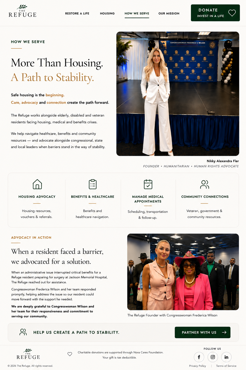 Nikky Alexandra Fler speaking on stage